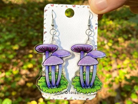 Amethyst Deceiver Acrylic  Earrings Discount