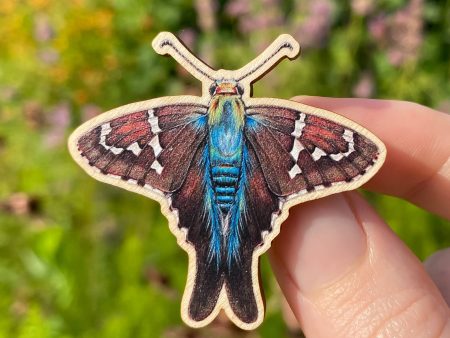 Long-Tailed Skipper Butterfly Wooden Pin Fashion