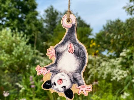 Baby Opossum Wood Print Ornament For Cheap