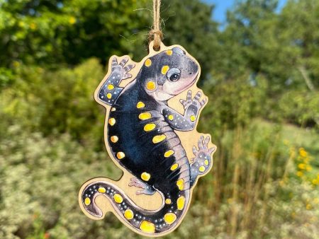 Yellow-Spotted Salamander Wood Print Ornament Online Sale