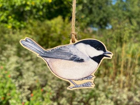 Carolina Chickadee Wood Print Ornament Fashion