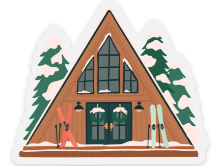 Clear Ski Lodge Sticker For Discount