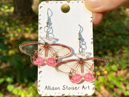 Blushing Phantom Acrylic Earrings Cheap