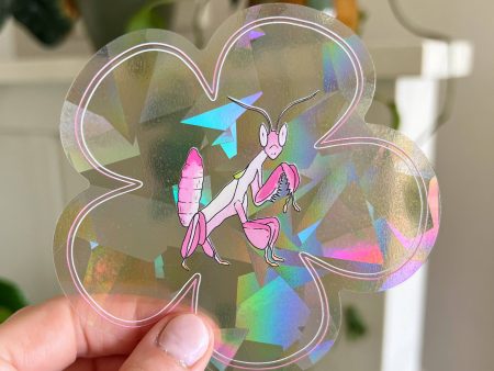 Orchid Mantis Suncatcher Window Decal Online Sale