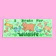 I Brake For Wildlife Forest Vinyl Bumper Sticker Online now