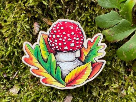 Fly Agaric Mushroom Wooden Pin Online Sale