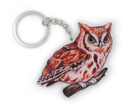 Eastern Screech Owl Double-Sided Acrylic Keychain Supply