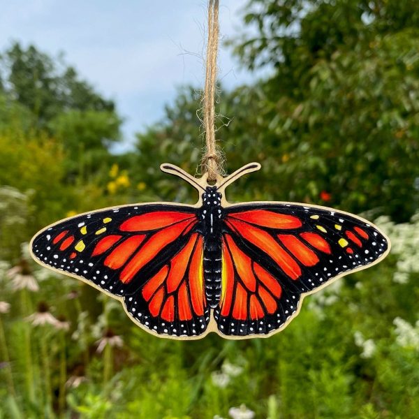 Monarch Butterfly Wood Print Ornament Hot on Sale