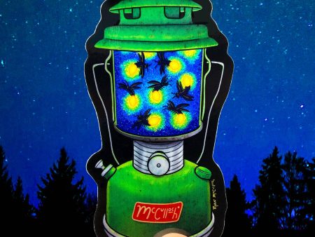 Firefly Lantern Glittery Sticker Discount