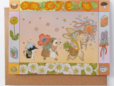 Spring Parade Greeting Card (Trio of Forest Friends) Cheap