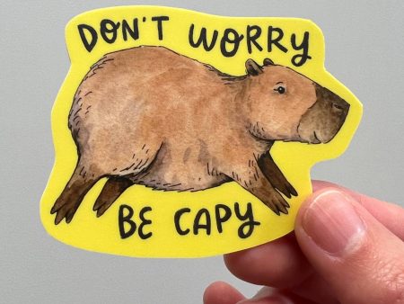 Don t Worry Be Capy Sticker Online Hot Sale