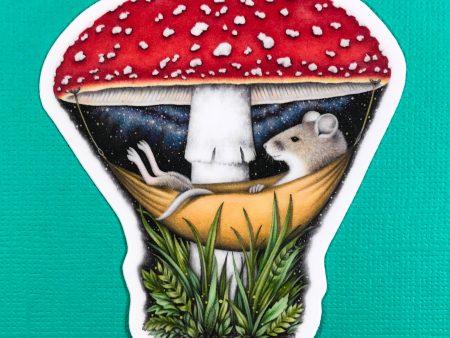 Mouse Mushroom Hammock Sticker Online Sale