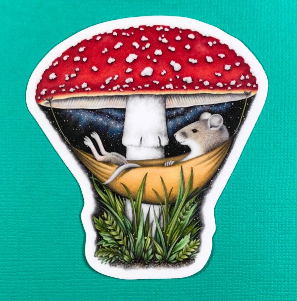 Mouse Mushroom Hammock Sticker Online Sale